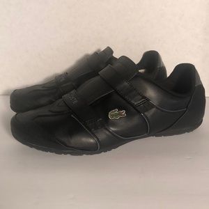 lacoste velcro trainers womens